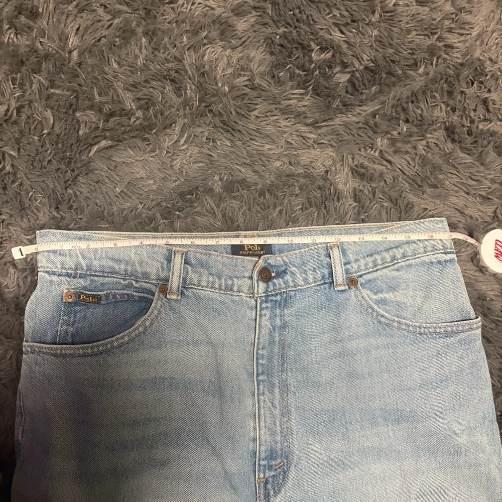 Polo Ralph Lauren flare wide leg light blue bohemian boho blue jeans size 34